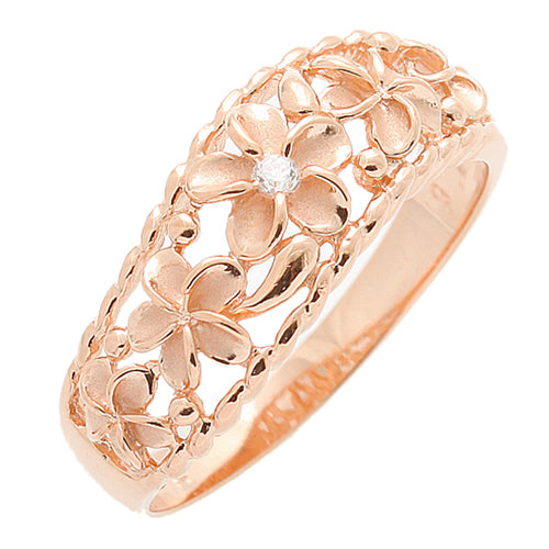 flower ring silver plumeria ring