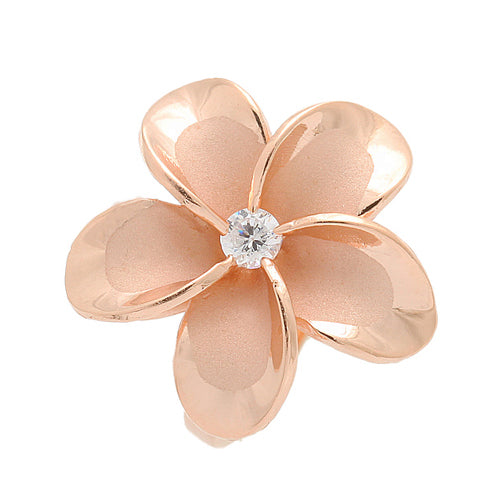 flower ring silver plumeria ring