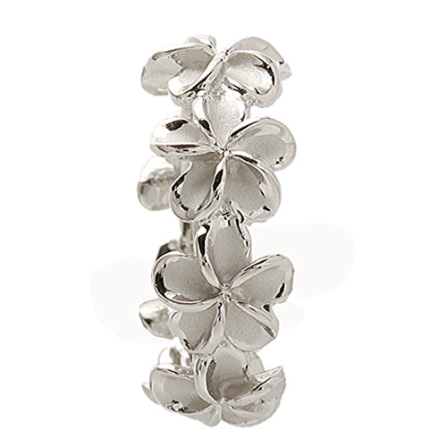 flower ring silver plumeria ring