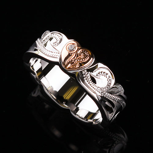 hawaiian heirloom ring silver scroll ring