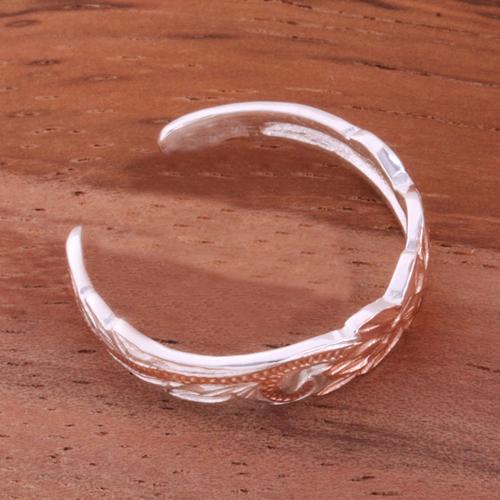 4mm Hawaiian Scroll Cut Out Edge Toe Ring