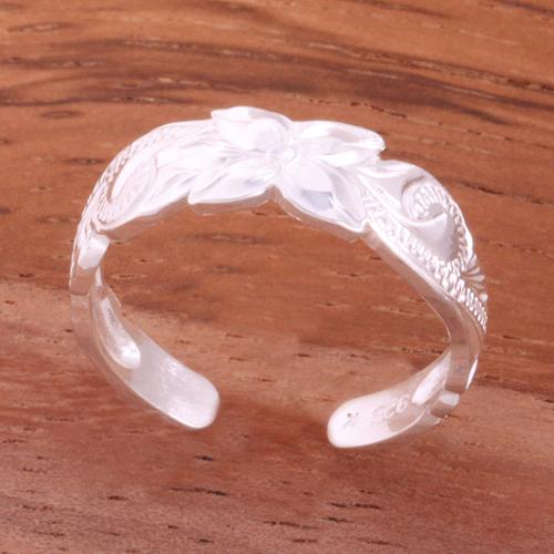 6mm Hawaiian Scroll Cut Out Edge Toe Ring