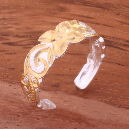 6mm Hawaiian Scroll Cut Out Edge Toe Ring