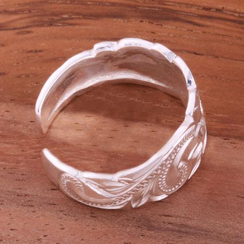8mm Hawaiian Scroll Cut Out Edge Toe Ring