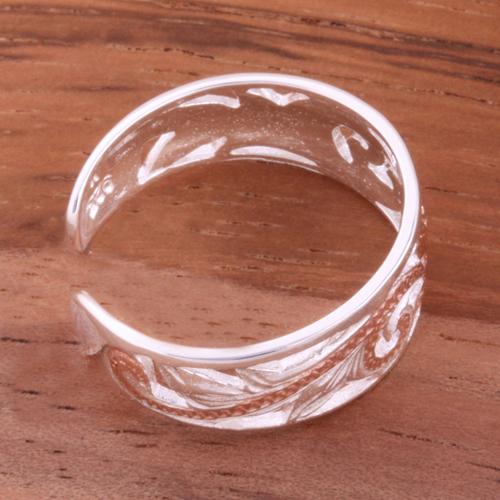 8mm Hawaiian Scroll See Through Toe Ring
